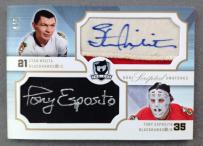 The CUP Dual SCRITED SWATCHES Signature Tony Esposito / Stan Mikita 4/6  The CUP 1/1