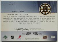 2009-10 Upper Deck The Cup Foundation Patches #CF-ZC Zdeno Chára SN 02/10