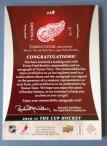 Upper Deck Tomas TATAR UD The CUP NHL 2010-11 Autographed ROOKIE 156/249 (3/2)