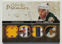 2007-08 O-Pee-Chee Premier Remnants Quads Patches #PR-DE Pavol Demitra SN 06/20 (3/2)