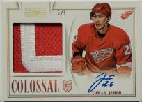 2013-14 Panini National Treasures Colossal Patch Autograph #CO-TJU Tomáš Jurčo R (3/2)