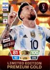 Lionel MESSI PANINI Lionel MESSI PREMIUM GOLD LIMITED EDITION Adrenalyn XL WORLD