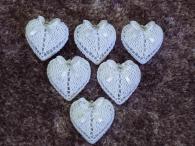 Háčkované vianočne ozdoby - srdiečko 3