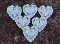 Háčkované vianočne ozdoby - srdiečko 4