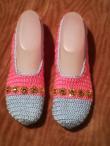 Háčkované papučky 28 1/1