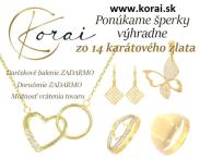 Veľké zľavy na zlaté šperky zo 14k zlata Korai (3/2)