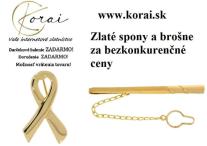 Zlaté kravatové spony a brošne Korai
