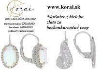 Krásne náušnice z bieleho zlata Korai 1/4